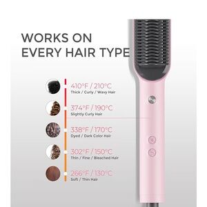 Tymo brush straightener pink